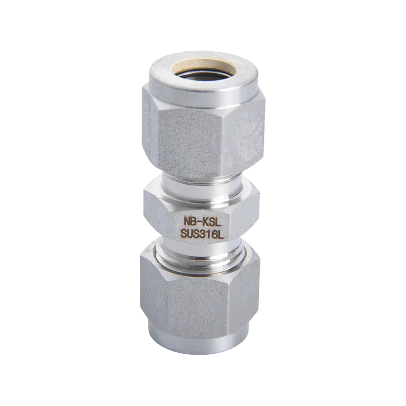 316L RVS knelfitting rechte connector