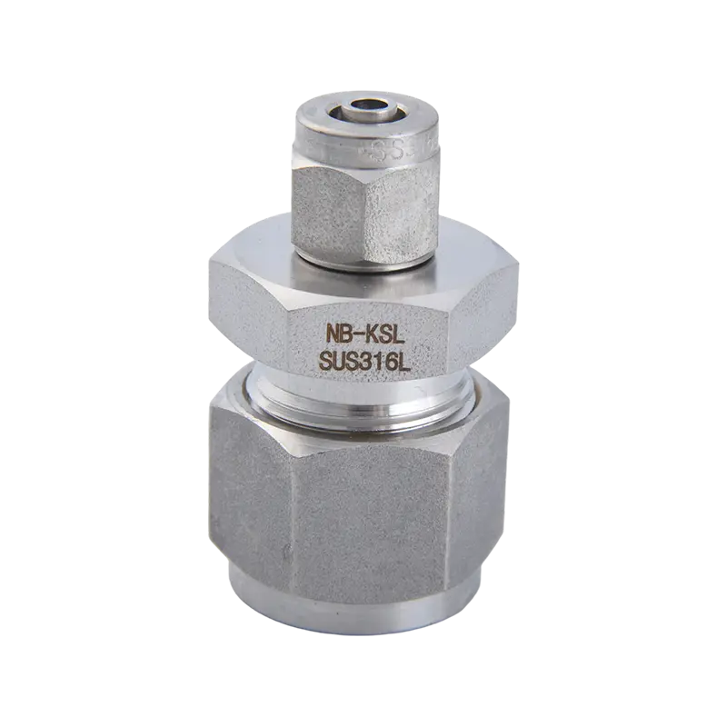 316L RVS knelfitting verloopstuk rechte connector