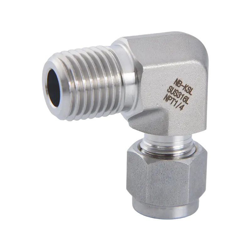 316L RVS Knelfitting, elleboog met buitendraad