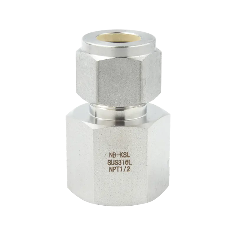 316L roestvrijstalen compressiefitting met binnendraadconnector
