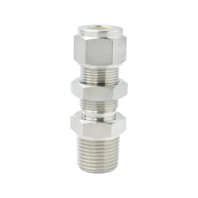316L roestvrij staal compressiefitting met externe draad door plaatconnector