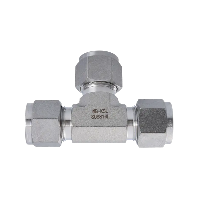 316L roestvrijstalen compressiefitting-T-stuk